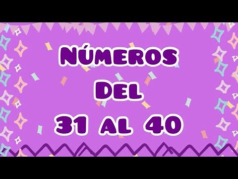 Números de 31 al 40 en Español