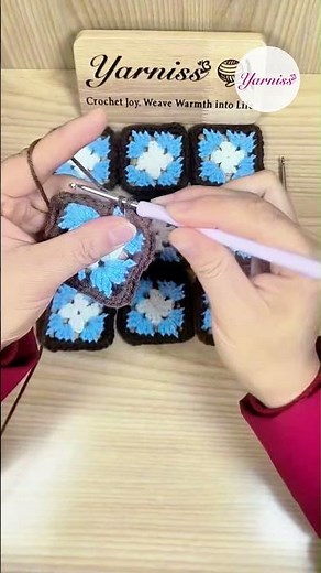 🧻🧶 Crochet Granny Square Tissue Box Cover — Clean Edge & Seam Tutorial 💙✨