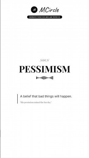 Learn English: What is Pessimism? | Vocabulary Shorts