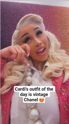 Cardi's outfit of the day is vintage Chanel 😍