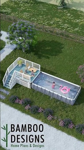 Create Your Own 9x12 Above-Ground Pool Deck with DIY Plans #PoolDeckDesign #DIYProject