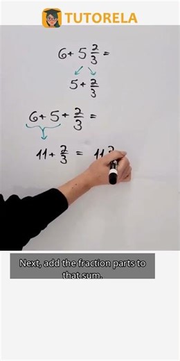 Adding 6 and 5⅔: Solve Mixed Numbers Easily! #Math #MixedFractions