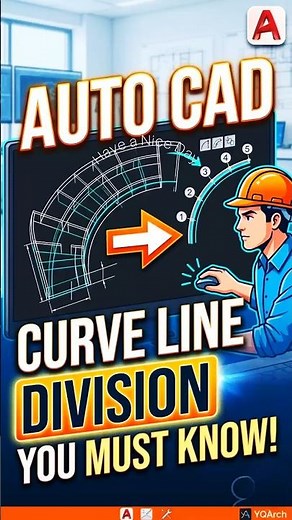 AutoCAD Shortcut: Divide Curves Like a Pro! ⚡