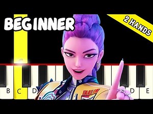 Golden - KPop Demon Hunters -Slow and Easy Piano Tutorial (Both Hands)