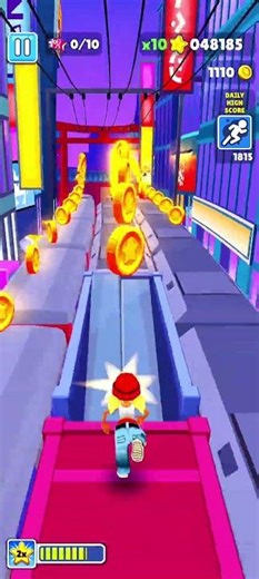 Run & coin collection challenge #subwaysurfers #shorts