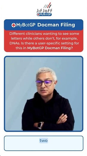 Different clinicians want to see some letters and others don’t. Is there a user setting in MyBotGP?
