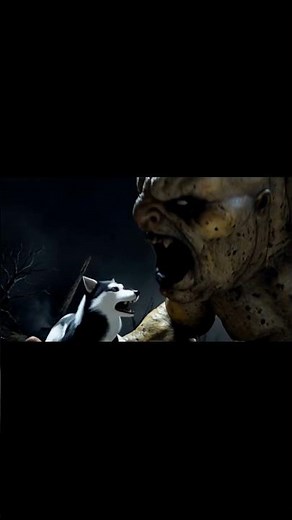 Black Wolf vs Giant Monster Fight 🐺👹#Werewolf #MonsterBattle#monstor#wolfsounds #wolfsong#shorts