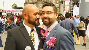 125K views · 1.3K reactions | Gay and lesbian couples joined more than 2,000 people in a mass wedding ceremony in Mexico City. The capital became the first in Latin America to legalise same-sex unions in 2009. | Channel 4 News | Facebook