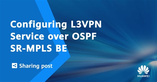 Is it difficult for you to understand segment-routing when learning for the HCIE exam? This post describes how to configure L3VPN service over OSPF SR-MPLS BE using the CLI to help you understand the segment routing technology. For more details, click here:https://bit.ly/45yQMCL | Huawei Enterprise Service
