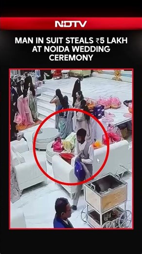 Noida Wedding Video | On Camera, Man In Suit Steals Rs 5 Lakhs At Noida Wedding Ceremony
