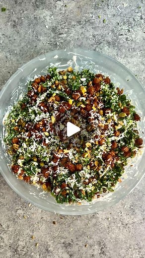 Caitlin Latessa-Greene | KALE “CAESAR” WITH CREAMY TAHINI-YOGURT DRESSING & CRISPY SPICED CHICKPEAS! Literally perfect—these chickpeas are addictive—be sure to pat... | Instagram