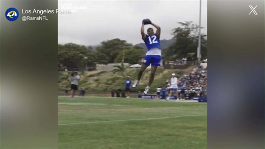 Puka Nacua shows off his vertical-leap ability at Rams minicamp | 'The Insiders'