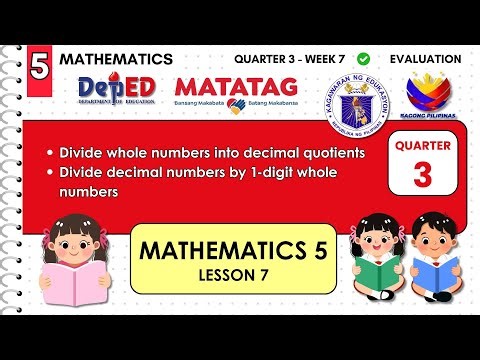MATH5 Q3 W7: Divide Whole Numbers Into Decimal Quotients #math5 #matataggrade5 #mathematics