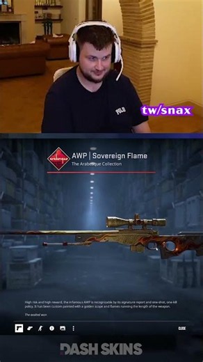 SNAX DROPOU A NOVA AWP DO CS2! O cara tem estrela mesmo...