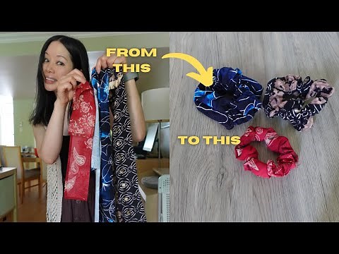 Zero-Waste Hair Accessories: DIY Scrunchies from Fabric Scraps| Sew and No-Sew Versions!