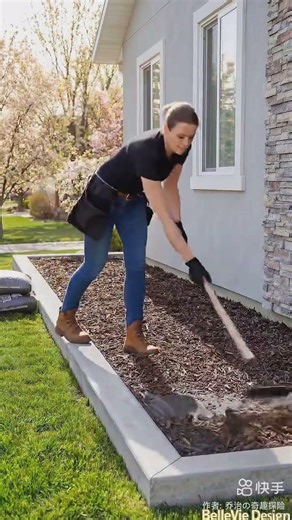 Girl Cleaning & Transforming a Garden 🌿✨ | Satisfying Garden Makeover #shorts