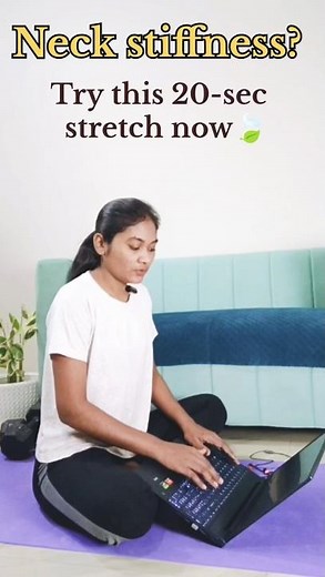Neck Pain? 💻 Try This Gentle Yin Yoga Stretch #yogaforbeginners #neckstretch #neckpainrelief