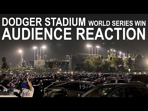 Dodger Stadium AUDIENCE REACTION - World Series 2020 Final Out