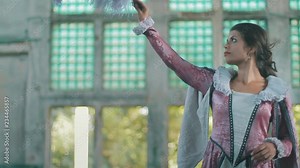 "Woman with ostrich feather. Two color profile versions: color graded and cinestyle version (good for color grading)."