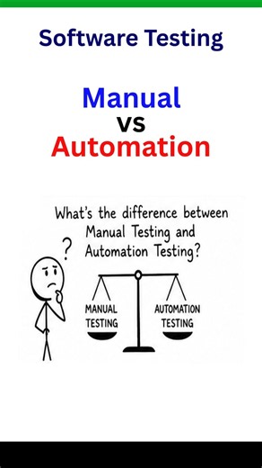 What is Difference Between Software Manual and Automation Testing? #shorts