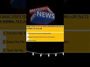 How To Convert a Zip File To a Normal Playable File