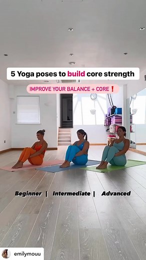 9.5K views · 215 reactions | 5 Yoga balances to improve your core...