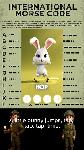 Morse Melody Day #3 | Learn Morse Code G, H, I in 10 Seconds! 🚀🐰💡