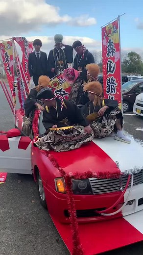 Traditional Japanese Celebration in Colorful Kimonos