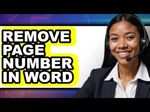 How to Remove Page Number in Word - Full Guide