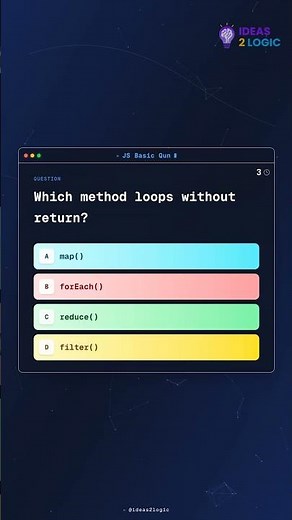 JS Interview Question: Which method loops without return? #javascript #quiz