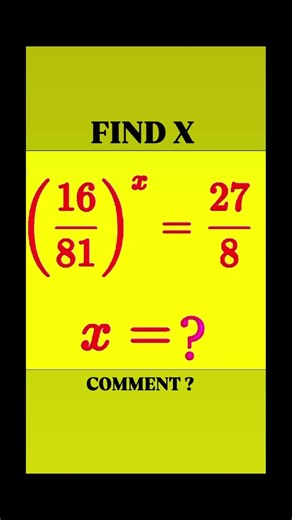 FIND X ?| #shorts #maths #viral #youtubeshorts #shortsfeed #ytshorts #education #challenge #algebra
