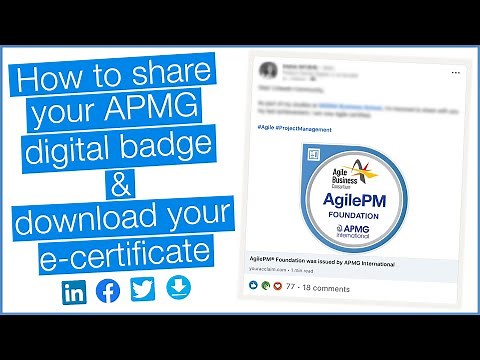 Sharing your APMG digital badge & downloading your e-certificate