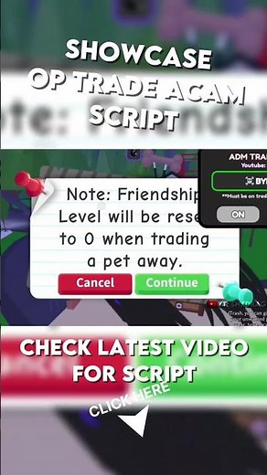 Adopt me script Trade Scam, Trade Freeze Latest New Update #scriptadoptme #adoptme #roblox #freepet