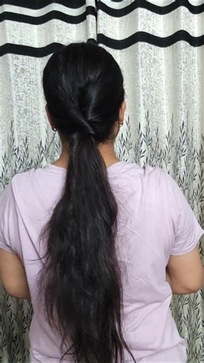 Try This ponytail hairstyle without Hair tie ✅ #hairstyle #hairtutorials #youtubeshorts #hair #fyp