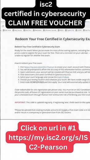 How To Access ISC2 Certified In Cybersecurity Free Exam Voucher #beginnersguide
