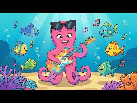 Polly the Octopus - Instruments Song for Kids 🎸 Underwater Rock | FlipFlap Songs