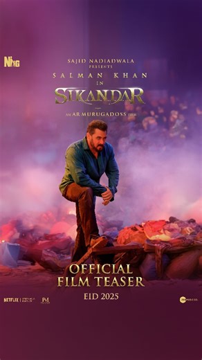 Zee Music Company on Instagram: "Sikandar aa raha hai, this Eid! 🌙 Here’s presenting the Film Teaser of Sikandar! 🔥 #SajidNadiadwala’s #Sikandar Directed by @a.r.murugadoss @beingsalmankhan @rashmika_mandanna #Sathyaraj @sharmanjoshi @kajalaggarwalofficial @_prat @anjinidhawan @thejatinsarna @ayankhanactor @dop_tirru @ipritamofficial @musicsanthosh @manujmittra @nadiadwalagrandson @penmovies @wardakhannadiadwala #SikandarEid2025 #SikandarTeaser"