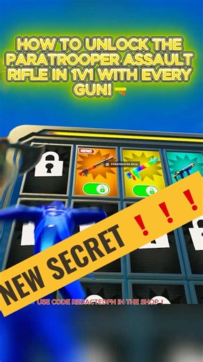 HOW TO UNLOCK THE PARATROOPER ASSAULT RIFLE IN 1V1 WITH EVERY GUN!!🔫#fortnite #1v1witheverygun