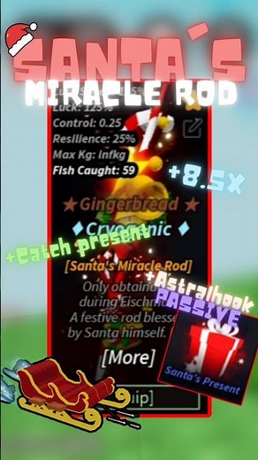 SANTA MIRACLE ROD -_- |FISCHMASS PART 4 🎅|#roblox #fisch #theforge