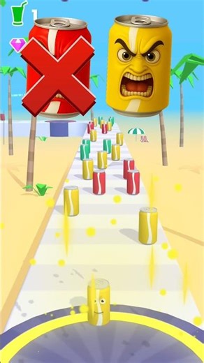 Juice Run Level.142 - Red vs Yellow Juice Can 🍹🔥 Who Will win❓#shorts #games #juicerun