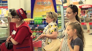 Калинка Малинка в Торговом центре - Kalinka as the flashmob in a supermarket in Kaliningrad