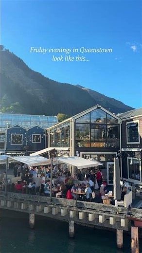 Alfresco Dining in Queenstown New Zealand #summer #goldenhour #foodanddrink