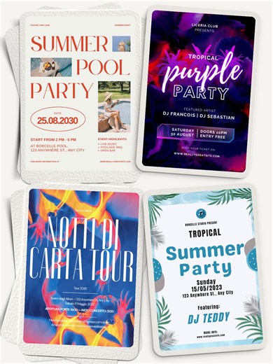 DJ Flyer Templates Bundle | Party & Event Instagram Templates | Music Event Posters | Club Flyer Canva Templates | Festival Promo Pack