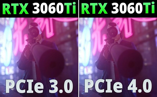 PCIE 3.0 vs PCIE 4.0 游戏性能测试对比（共3个分辨率测试） RTX 3060Ti + R5 5600X 4K 60帧视频
