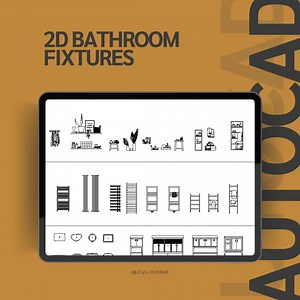 DWG Autocad 2D Bathroom Fixtures Drawings - Complete Set of Bathroom Design - Etsy New Zealand