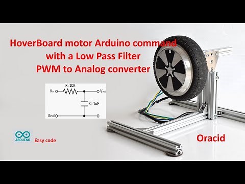 HoverBoard motor Arduino command with a Low Pass Filter PWM to Analog converter