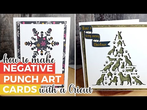 How to Make Negative Punch Art Cards with a Cricut | Easy Cricut Christmas Cards