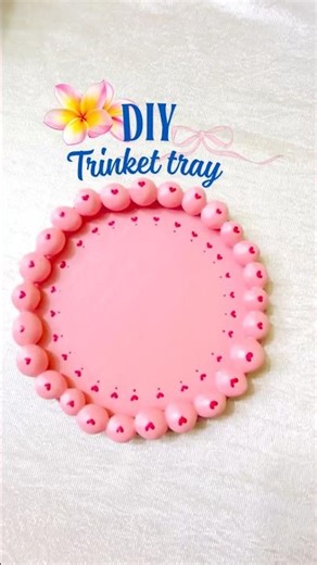 DIY cute trinket tray || A tiny tray for my tiny treasures 💫🌸🎀 #craft