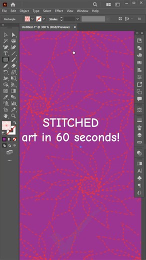 How to create STITCHED art in 60 seconds! 🧵 #shorts #foryou #youtubeshorts #youtubevideo #ytshorts