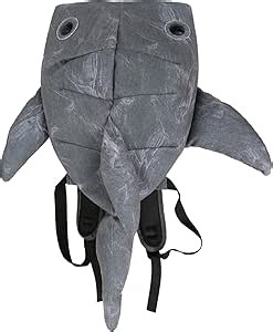 Large Capacity Whale Shark Backpack Cute Street Fashion Bag for Adults Ita bag (Dark grey)